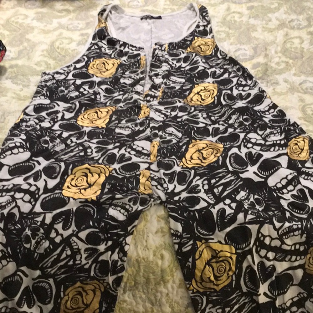 Goth skull onesie